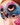 Kinderschminken Mönchengladbach, Eule auf Stirn, in hellblau und rosa